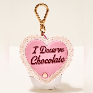 Bath & Body Works Pink & Cream Heart Keychain Charm